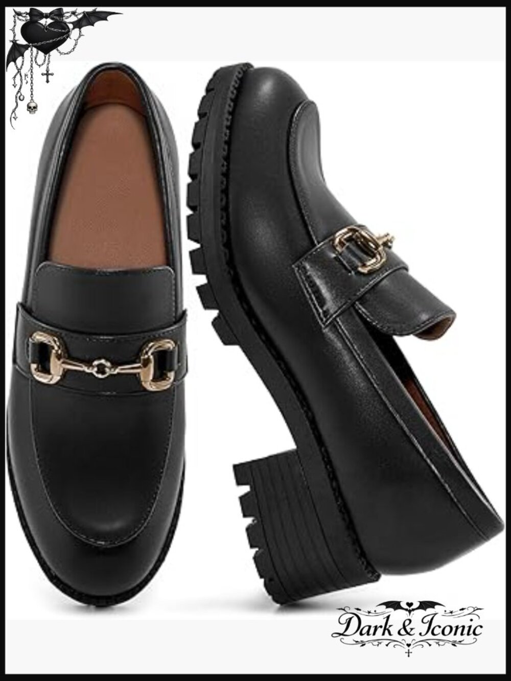 Women's Platform Loafers Slip On Chunky Comfort Shoes Work